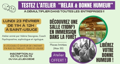 Atelier « Relax & Bonne Humeur » pour les entreprises